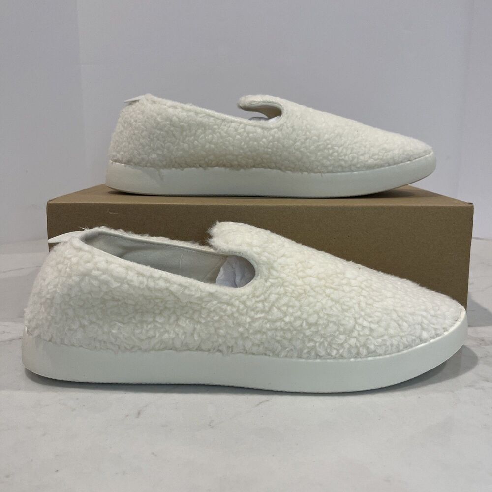Allbirds NEW Wool Lounger Fluff Mens Size 10 Natural White Cream Slip On Loafer
